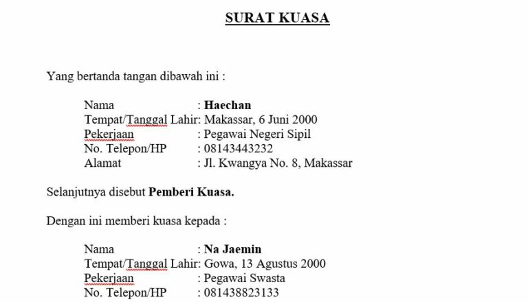 Apa Saja Syarat Membuat Surat Kuasa