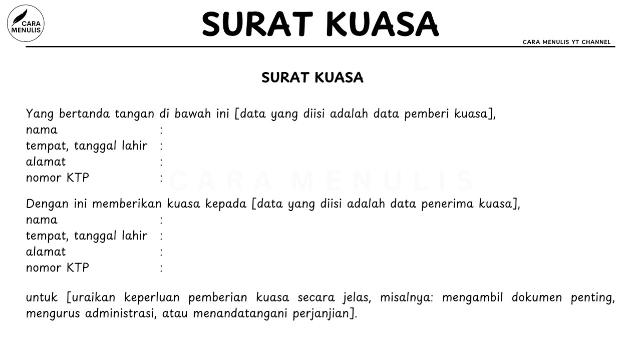 Bagaimana Cara Membuat Surat Kuasa Hukum Yang Sah